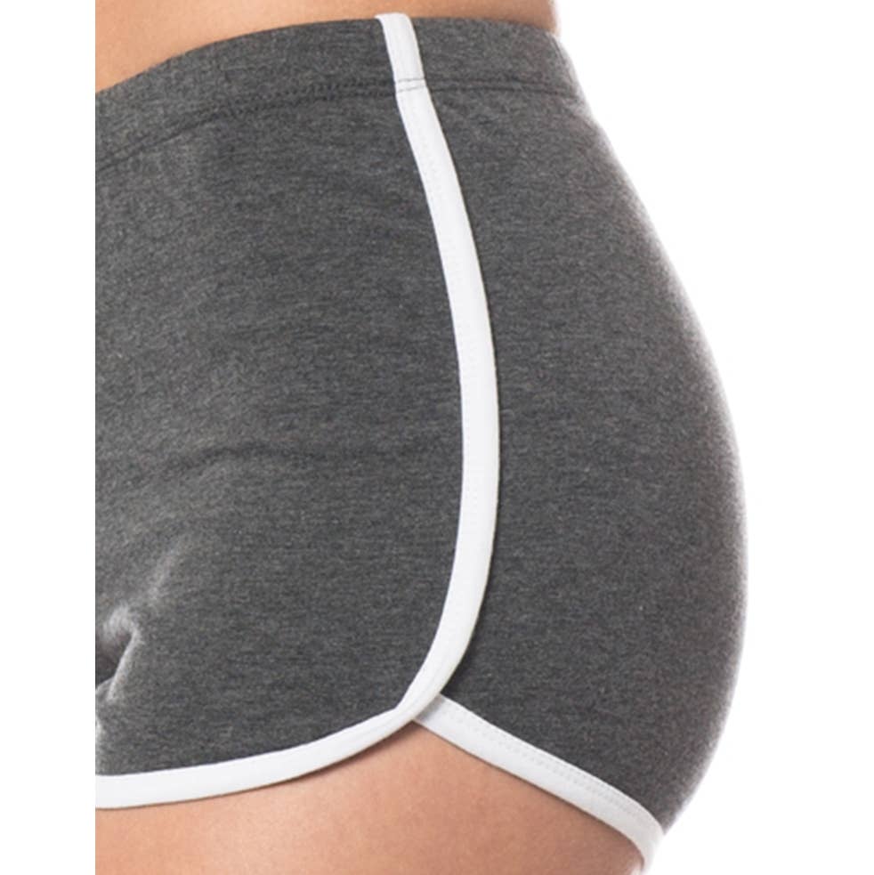 Dolphin Running Workout Yoga Fitness Shorts Charcoal