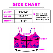 Marble Tie Dye Bandeau Bra Cami Girls