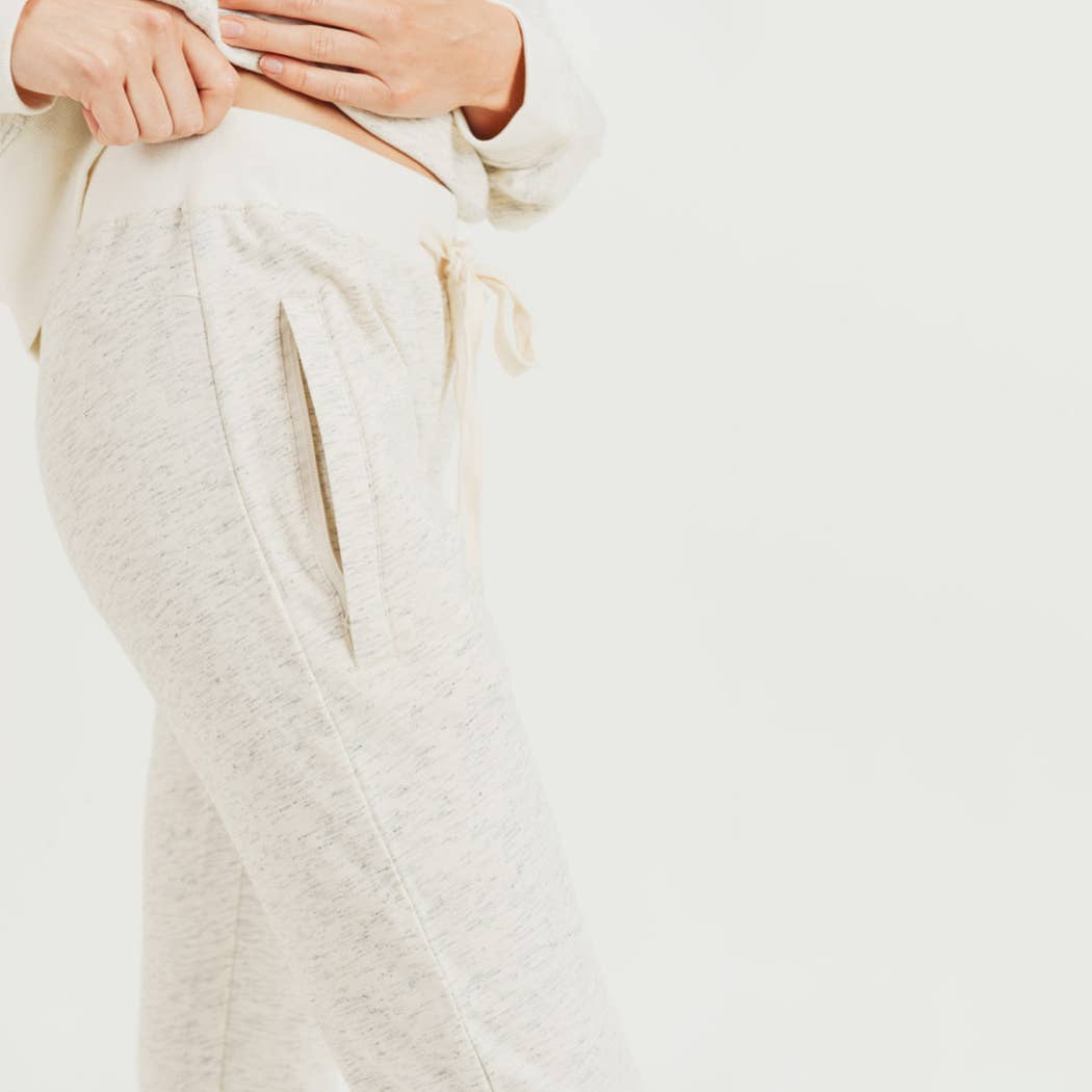 Melange Terry Knit Drawstring Sweatpants