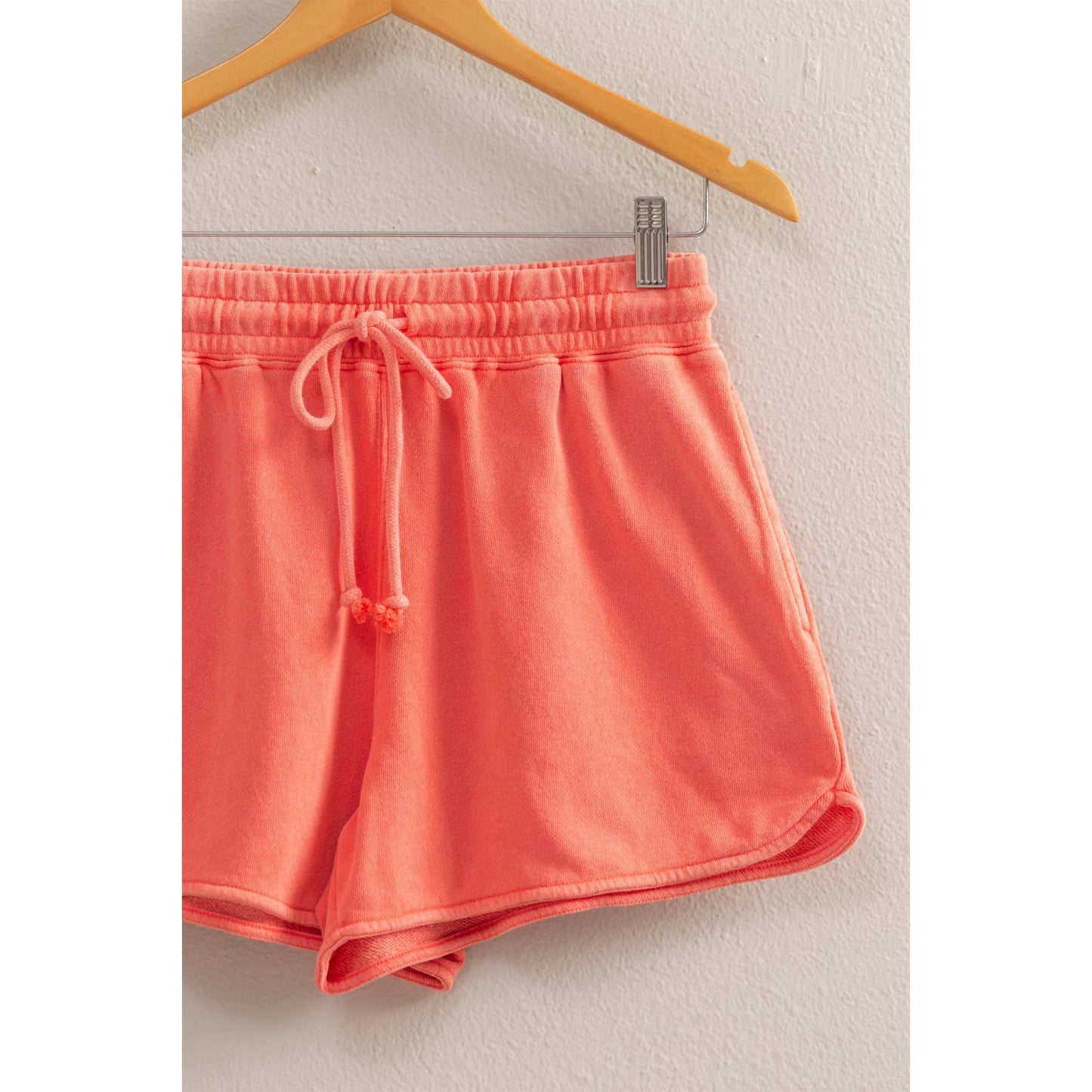 DZ25A690-Drawstring Waist Casual Dolphin Shorts