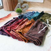 Vintage wash Drawstring Shorts w/ pockets