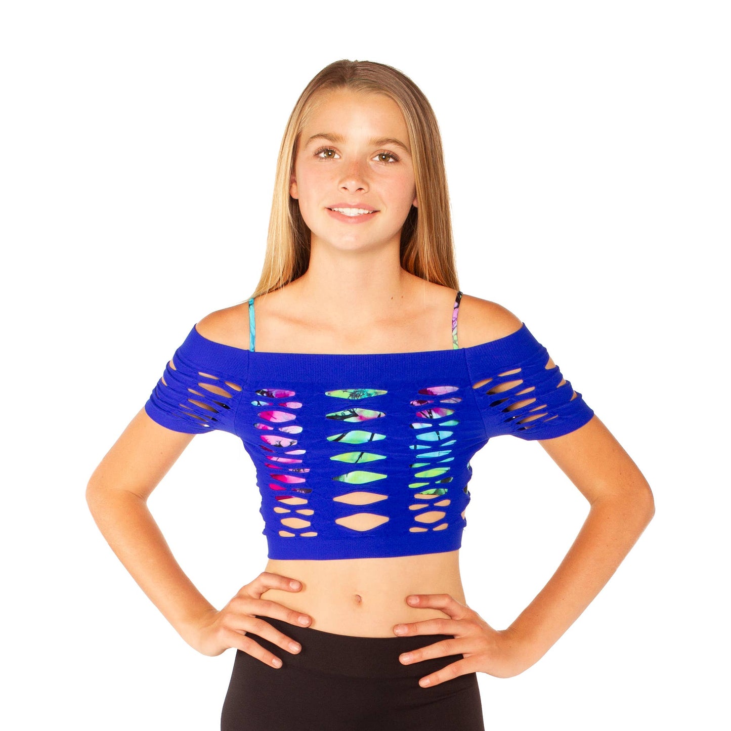 Malibu Mesh Crop Top for Dance Girls One Size