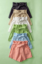BELTED PAPERBAG SHORTS