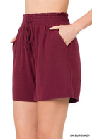 DRAWSTRING WAIST PAPERBAG SHORTS