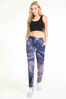 TIE DYE WARM PANTS FLEECE LINED WAISTBAND PANTS