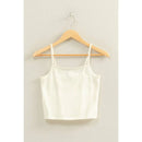 
Basic cami crop top with fitted design and classic straps, ideal for layering or everyday minimalist styling