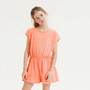 Back Button Skort Romper Good Girl