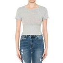 CREW NECK SHORT SLEEVE CROP TEE TOP