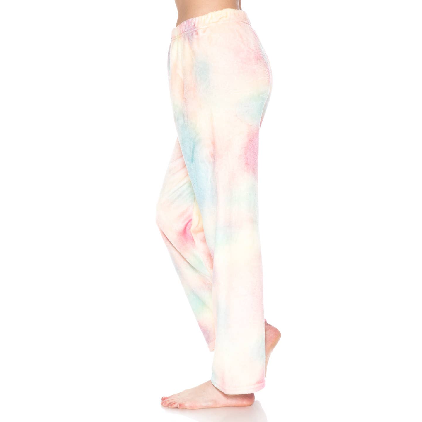 Women's Fun Prints Fleece Pajama Sets and Pants Tie Dye