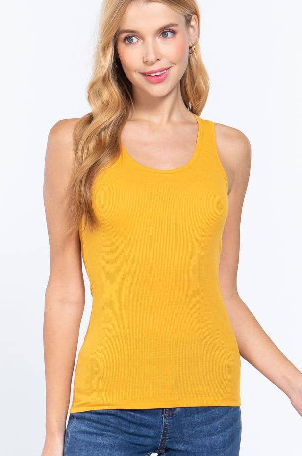 RACERBACK RIB TANK TOP