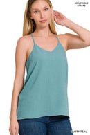 Adjustable Strap V-neck Cami Top