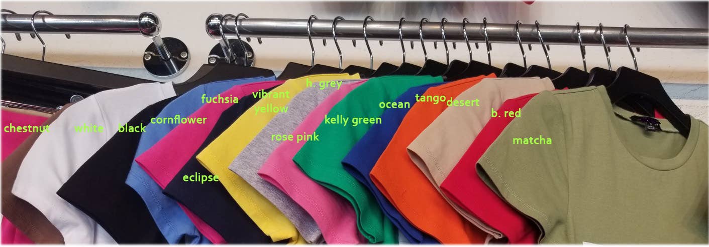 CREW NECK SHORT SLEEVE CROP TEE TOP