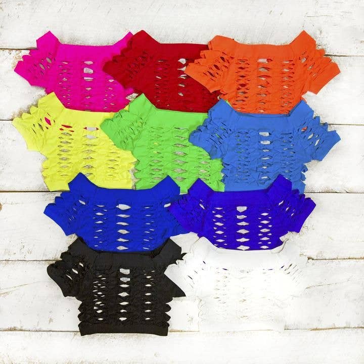 Malibu Mesh Crop Top for Dance Girls One Size