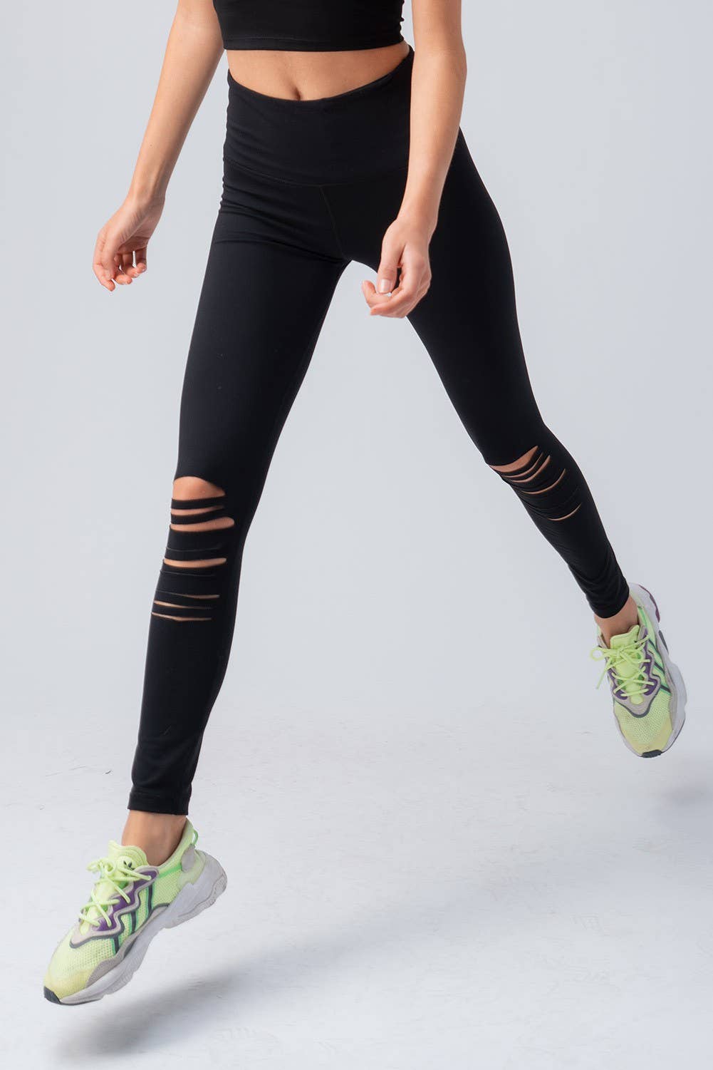 MULTI KNEE CUT OUT LEGGINGS