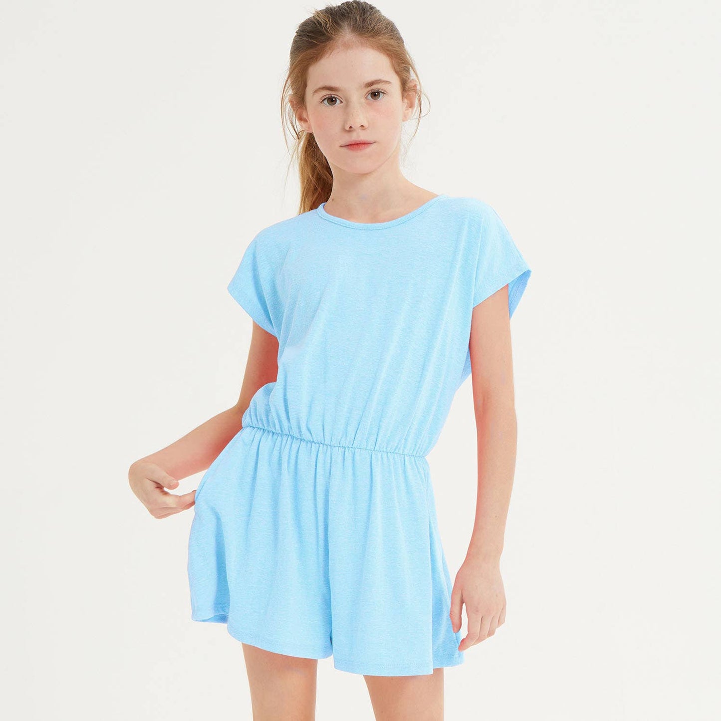 Back Button Skort Romper