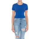 CREW NECK SHORT SLEEVE CROP TEE TOP