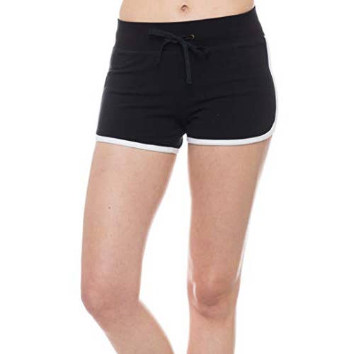 Drawstring Dolphin Running Athletic Shorts Black