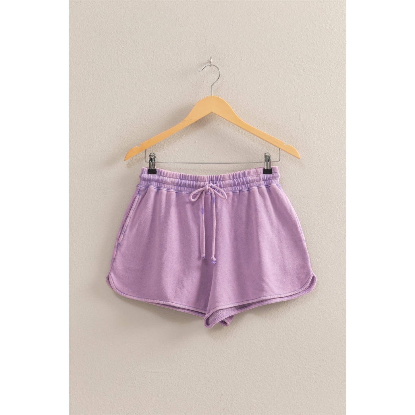 DZ25A690-Drawstring Waist Casual Dolphin Shorts