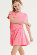 Back Button Skort Romper Good Girl