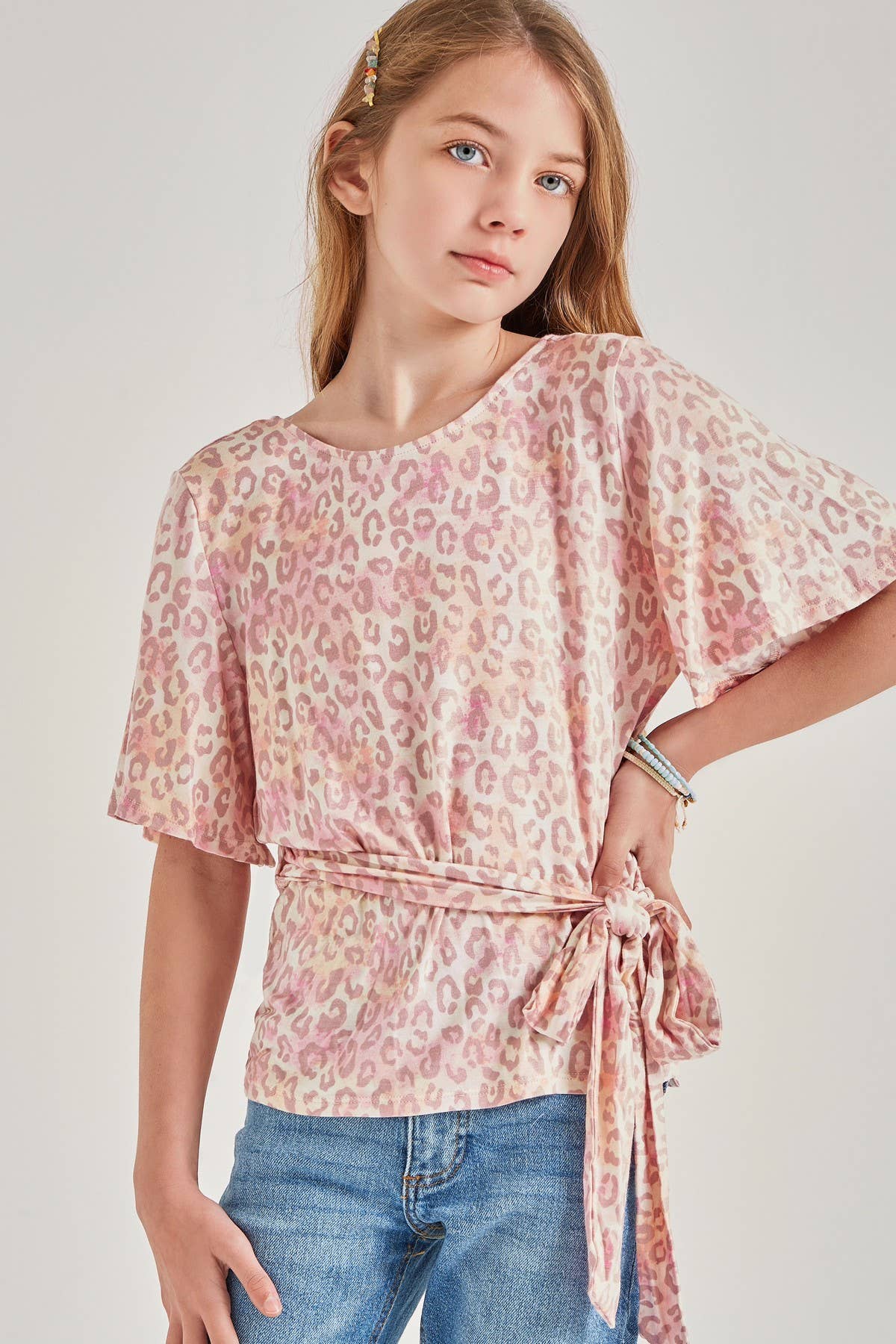 Waist Tie Open Back Wrap Top