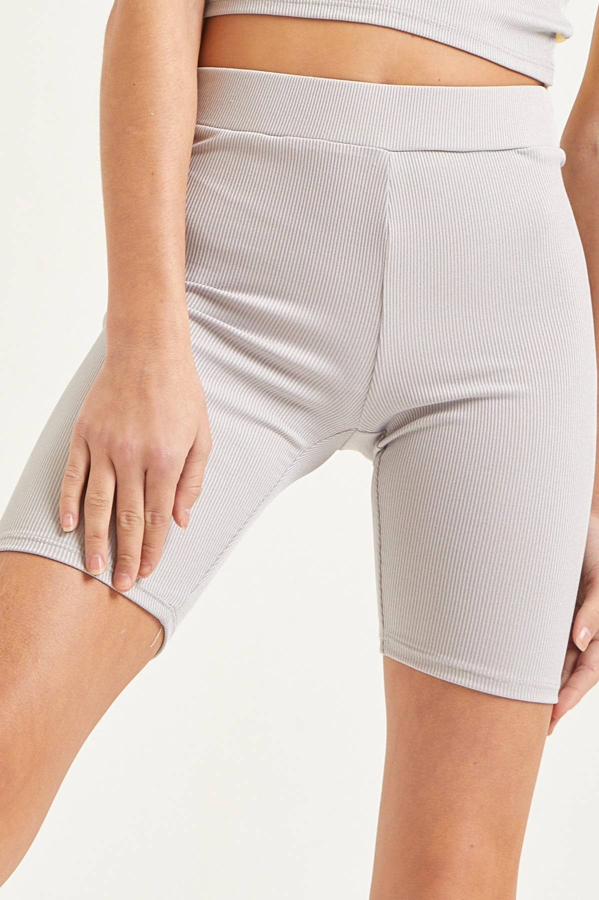 Ribbed Biker Shorts