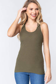 RACERBACK RIB TANK TOP