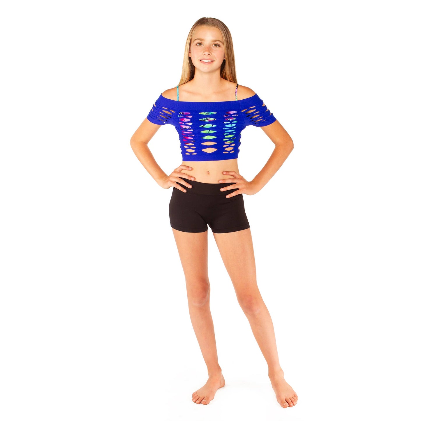 Malibu Mesh Crop Top for Dance Girls One Size