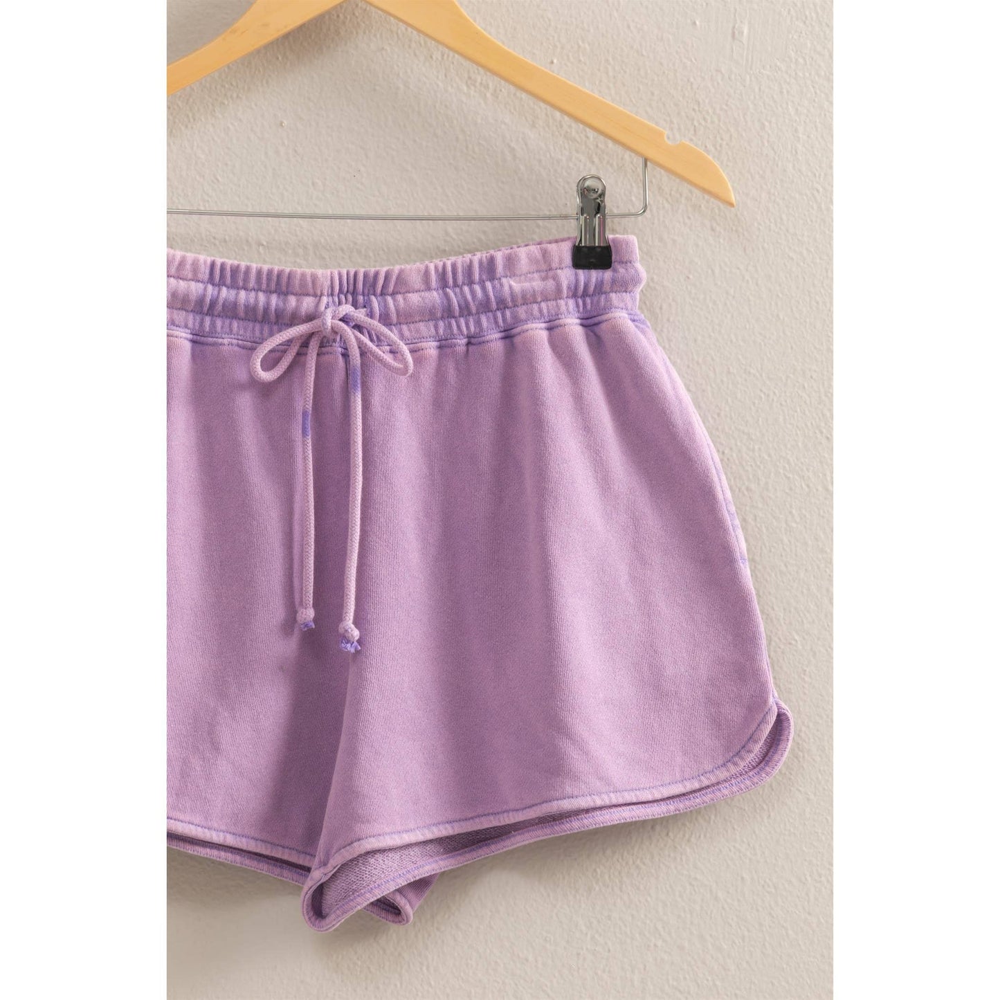 DZ25A690-Drawstring Waist Casual Dolphin Shorts