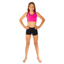 Tween Sports Bra with Contrast Strappy Back for Active Girls Malibu Sugar