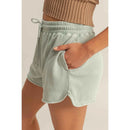 DZ25A690-Drawstring Waist Casual Dolphin Shorts