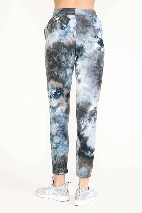 TIE DYE WARM PANTS FLEECE LINED WAISTBAND PANTS