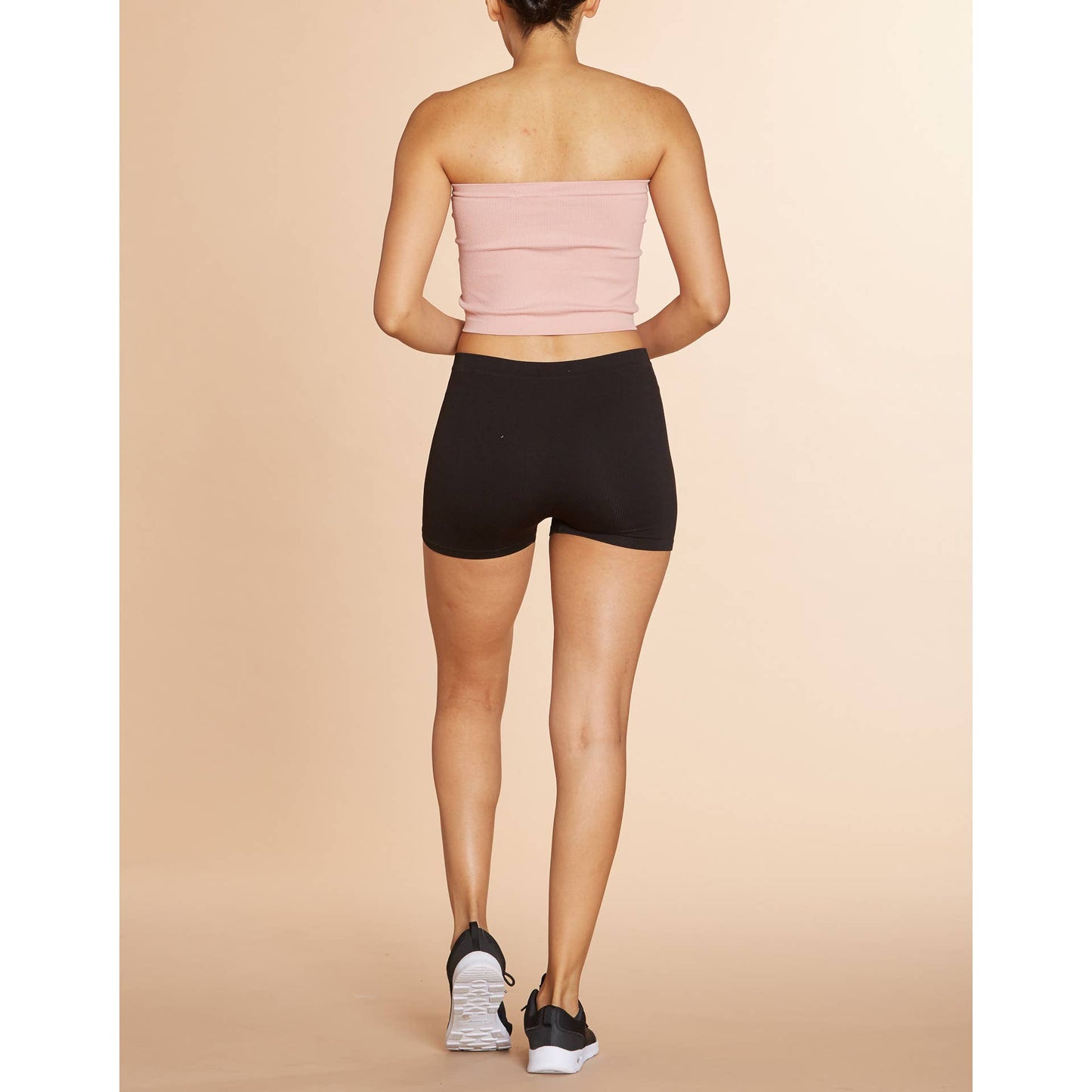 Super Stretch Body Enhancing Seamless Ribbed Slip Shorts BLK